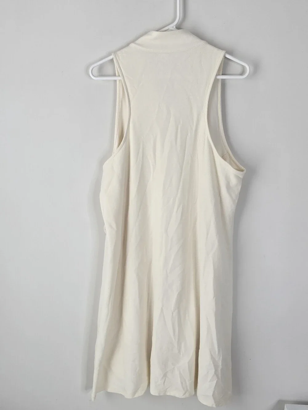 NWT Spartina 449 Keira Tennis Dress Pearl White Cotton XL Golf Pickleball Sporty